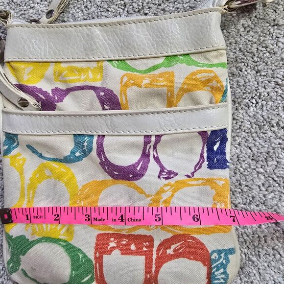 Coach signature multicolored crossbody with adjustable strap - Picture 6 of 9